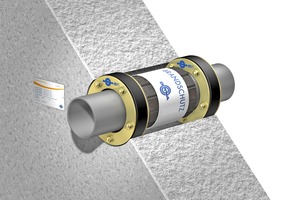  Für die Abschottung von Leitungen bei speziellen Anwendungen, wie zum Beispiel bei einem Sprinklertank, eignet sich die „Curaflam“-Kombination „2 x A BSHN“ 