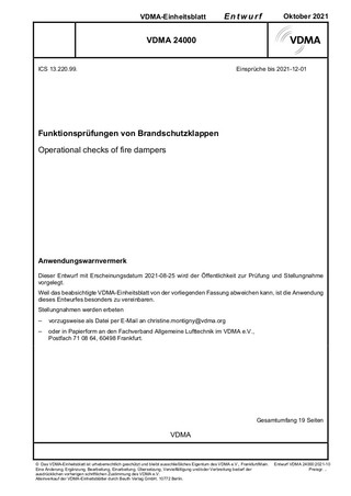 Titelseite des VDMA-Einheitsblatt 24000