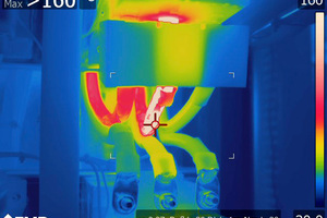  Am Anschluss des Außenleiters L2 zeigt diese thermografische Aufnahme Temperaturen von in der Spitze mehr als 160 °C an. Ein eindeutiges Indiz für einen fehlerhaften Leiteranschluss sowie eine akute Brandgefahr. 