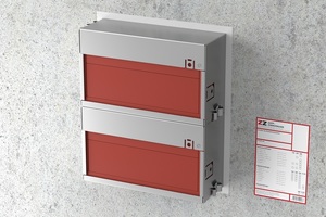  Nach aBG dürfen zwei ZZ® 630 Brandschutzboxen mit Nullabstand übereinander angeordnet werden. 
